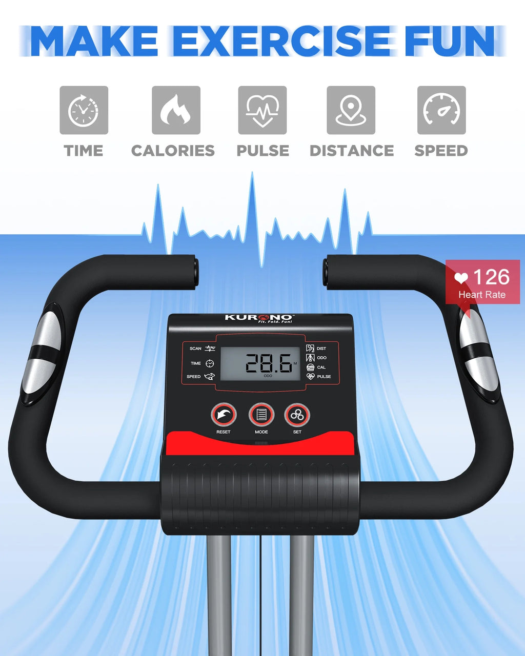 Stationary Exercise Bike with 16-Level Magnetic Resistance V770274