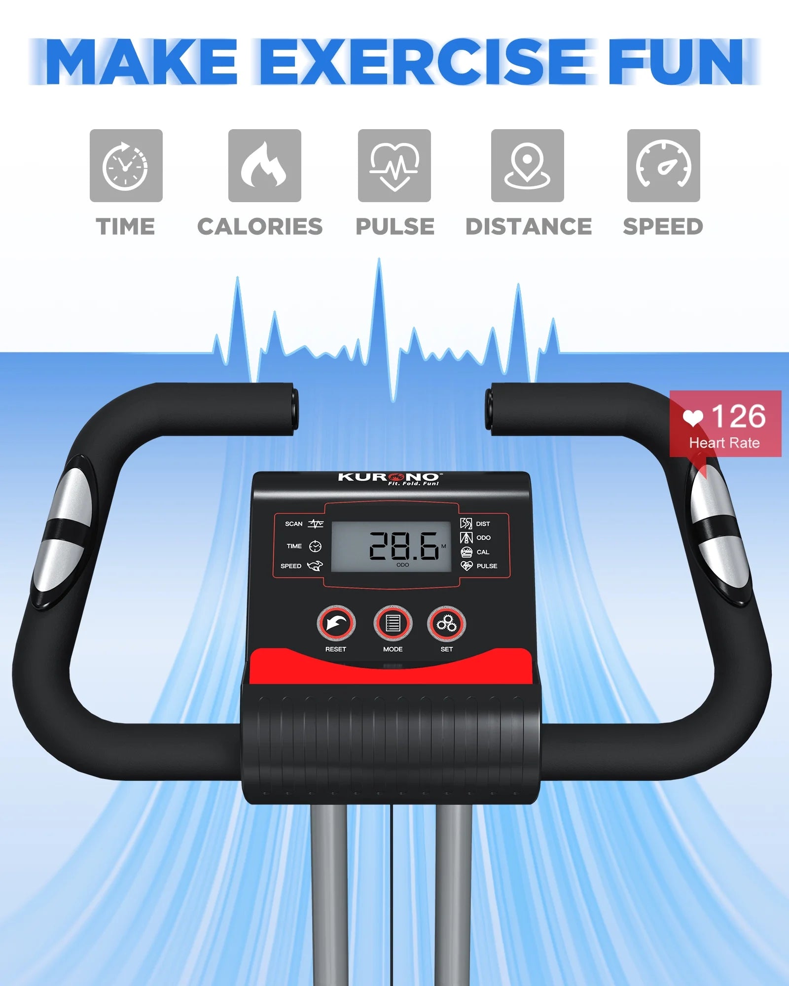 Stationary Exercise Bike with 16-Level Magnetic Resistance V770274