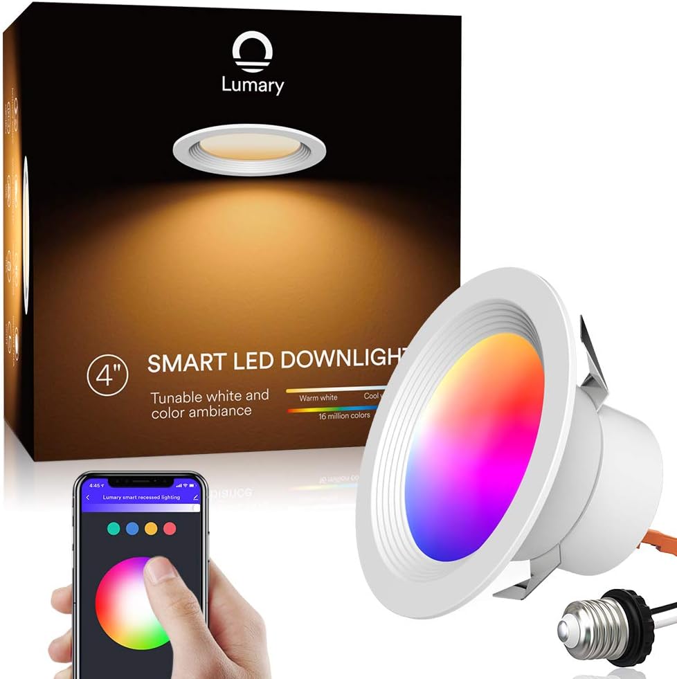 6 Inch 13W Smart Recessed Lights RGBWW Can Lights K230