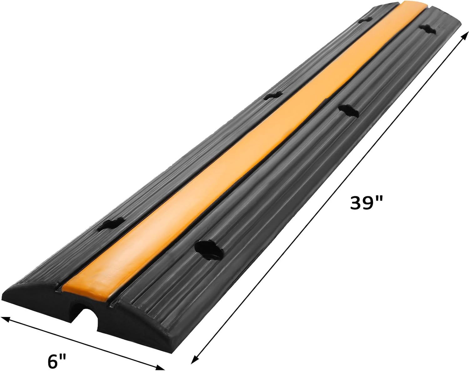Rubber Cable Protector Speed Bump (4 Pack Single Channel) Pack of 2 B584