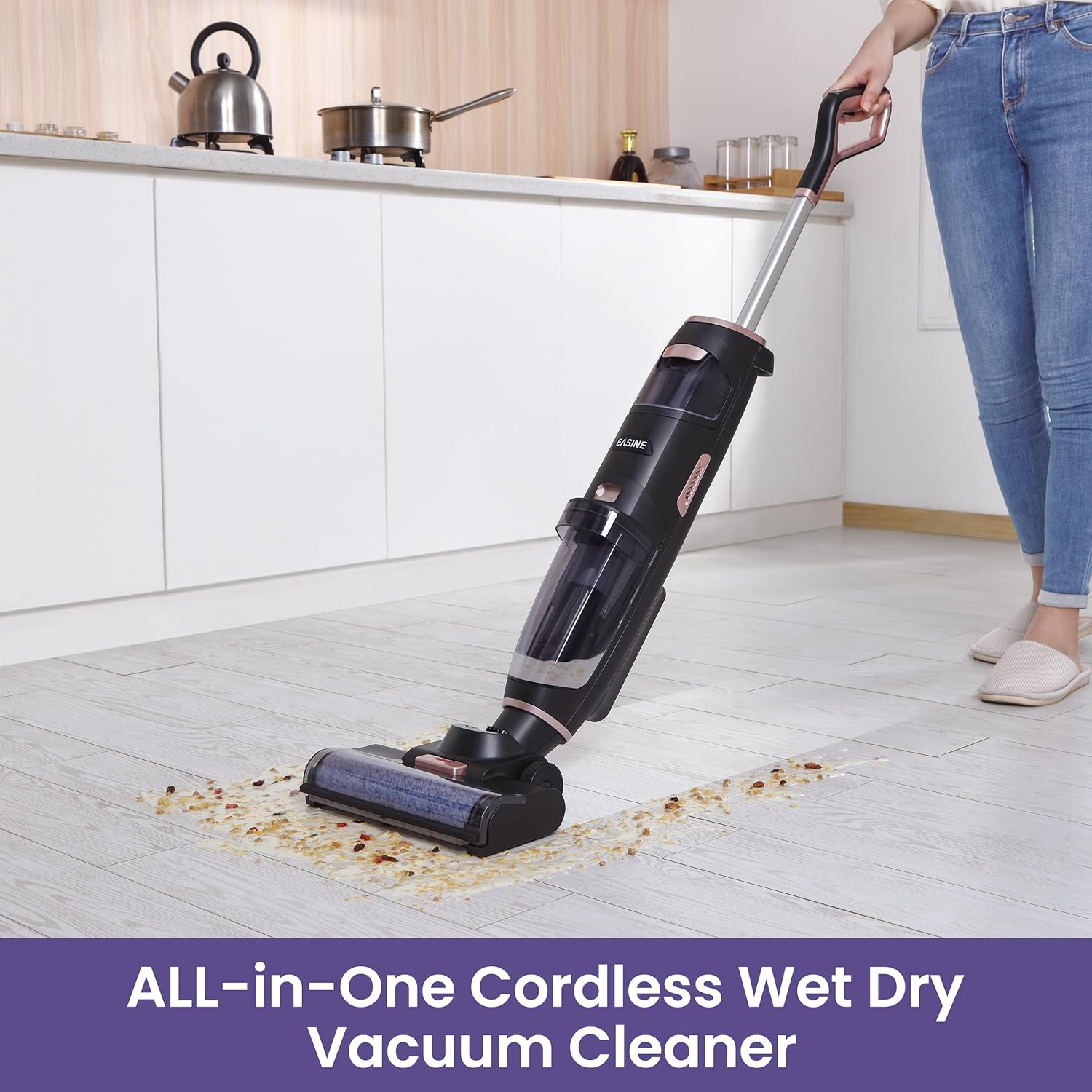 Cordless Stick Vacuum Cleaner, Lightweight Wet Dry Vacuum Cleaner X4889