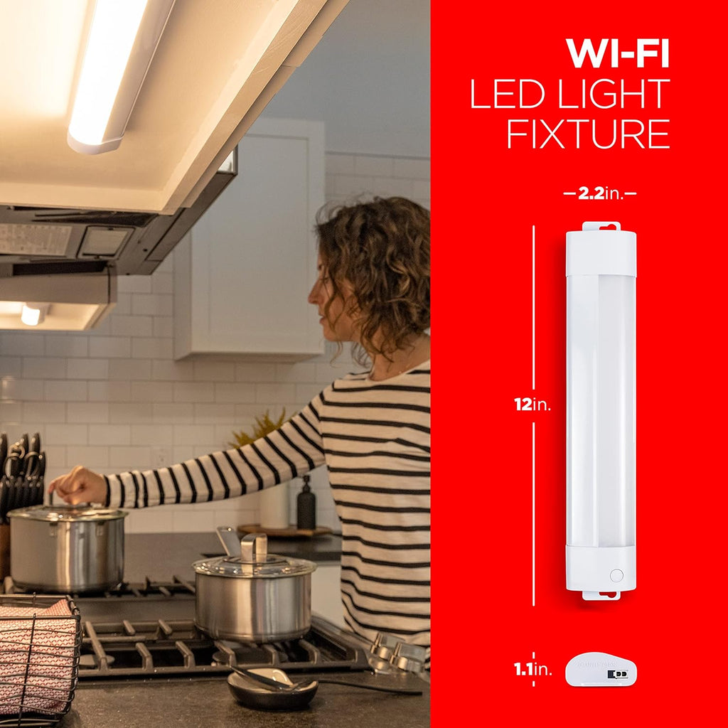 LED 36in Wi-Fi Smart Under Cabinet Lighting Fixture, Dimmable, Plug-in, Linkable, 2700K J26599