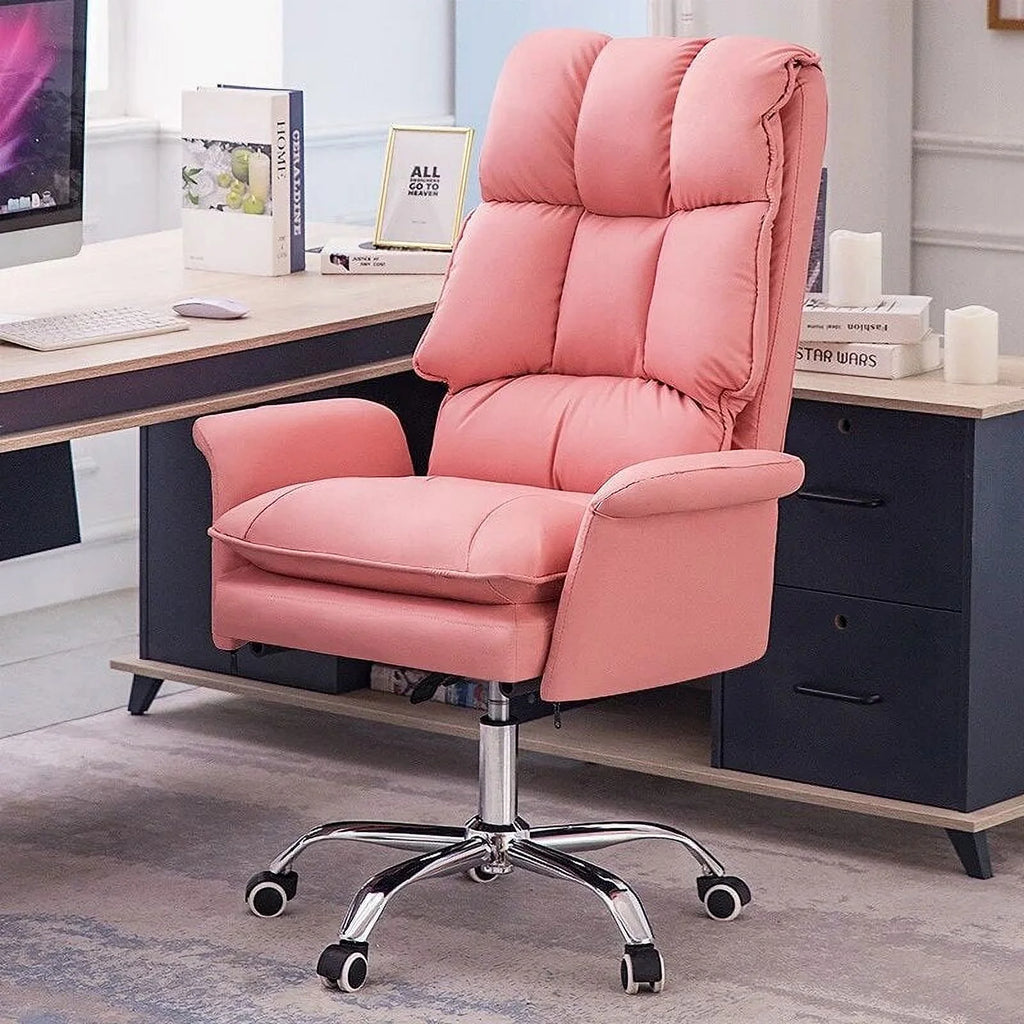 White Leather Gaming Chair P3416