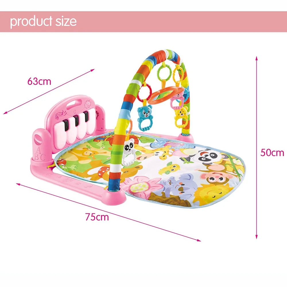 Playmat with Hanging Mirror Musical Activity Center Tummy Time Play Mat D228101