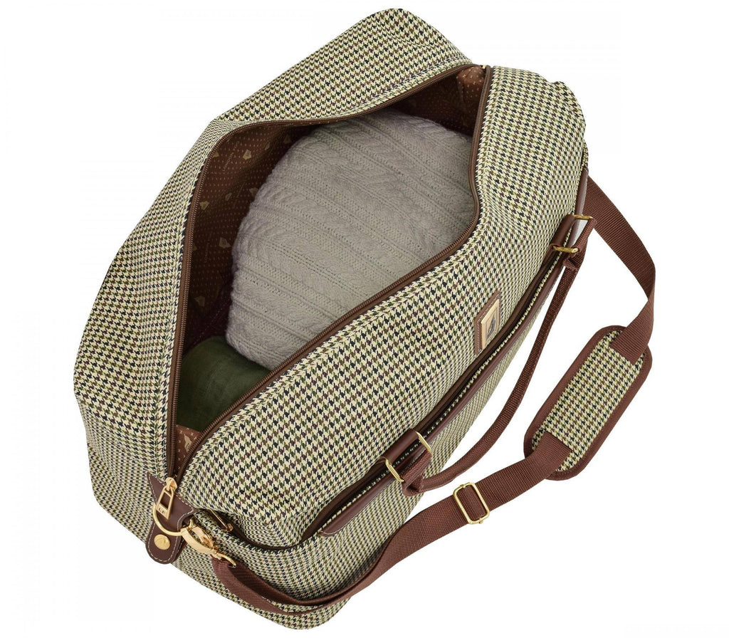 Black/White Houndstooth Duffle F7499