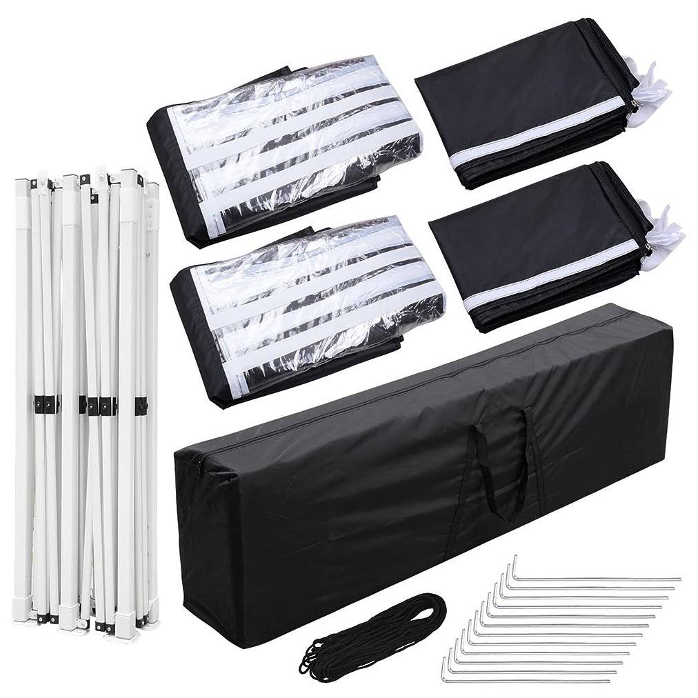 Black Pop Up Canopy Tent with Removable Sidewall Carry Bag Q284266