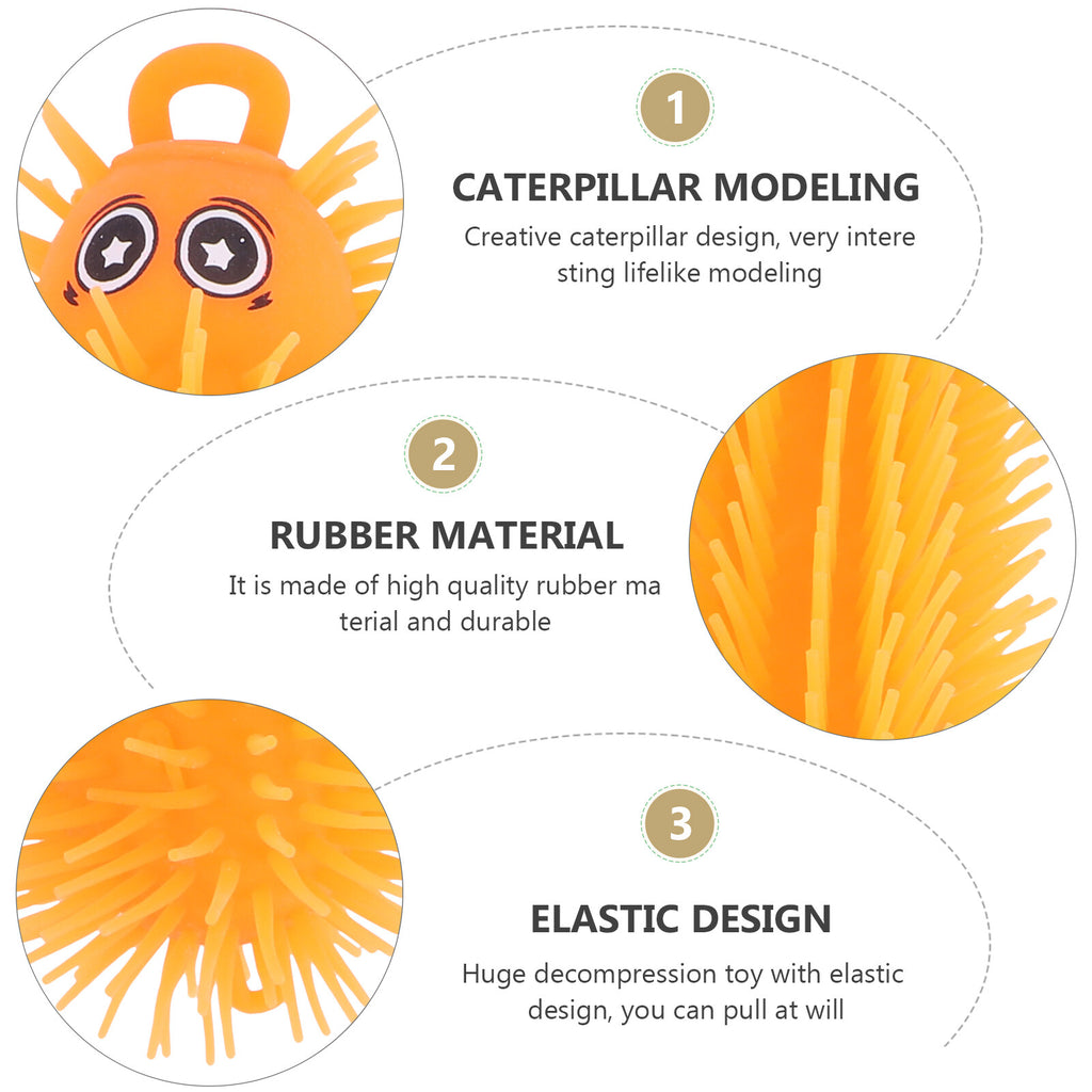 Toys Puffer Ball Caterpillar Sensory Flashing Inflatable Rubber H948465