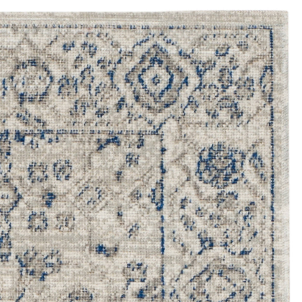 Rust / Navy Rectangle Rug Z71512