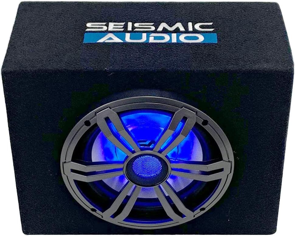 8 Inch 400 Watt Car Audio Subwoofer Enclosure with RGB Illumination J88252