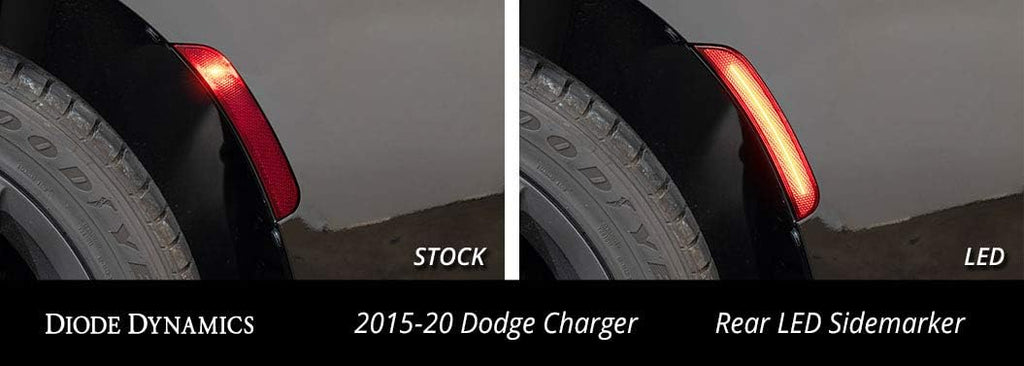 15-20 Dodge Charger LED Sidemarkers Clear Set K34346