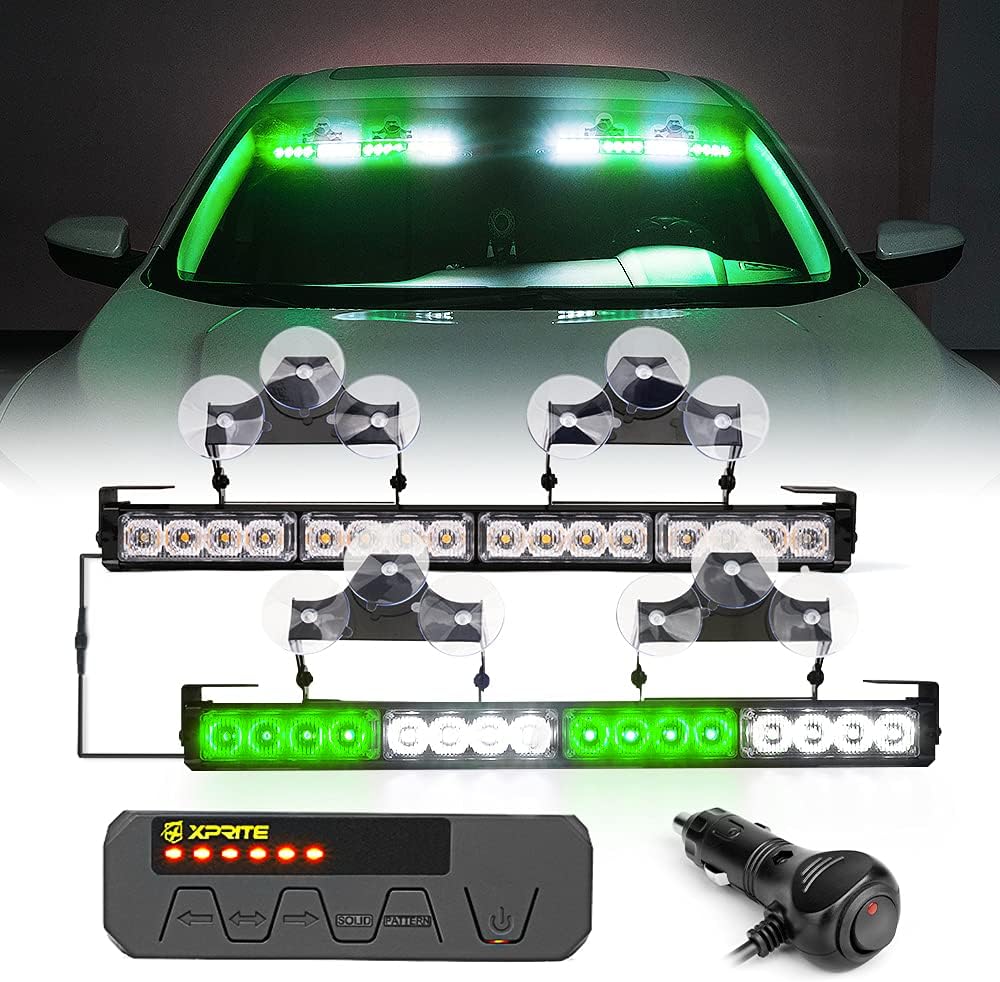 White Amber Dual LED Light Bar with Control Box for Trucks A86259