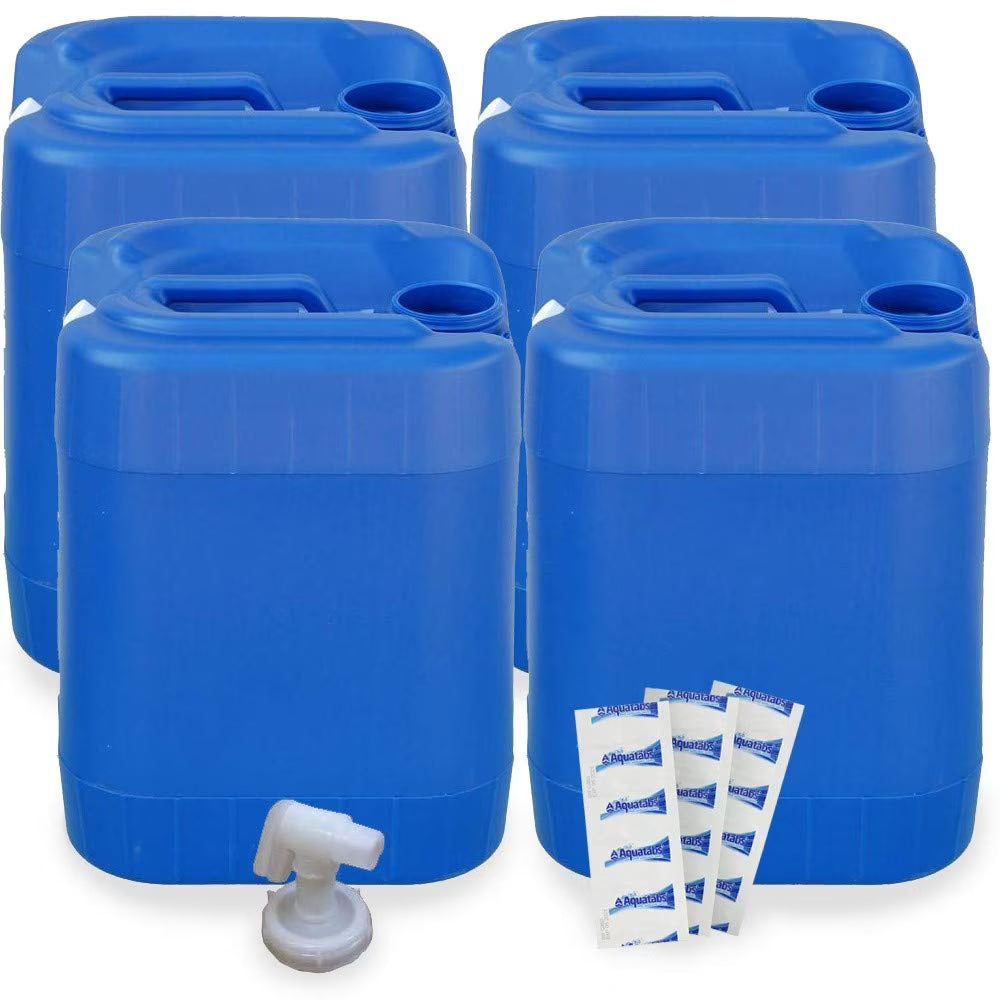 5 Gallon Water Tank with Spigot & Water Treatment O686795
