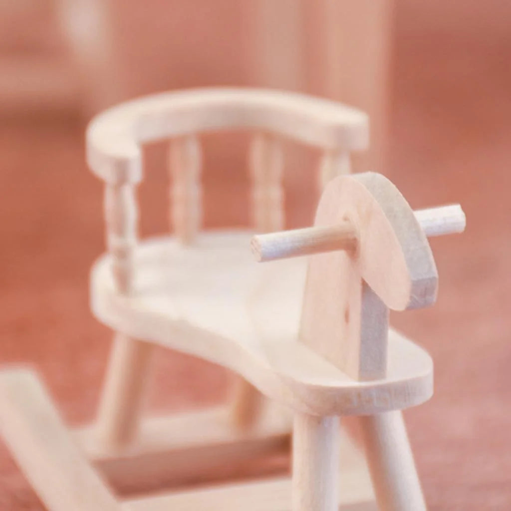 Unpainted Wooden Cockhorse Dollhouse Toy Furniture S415
