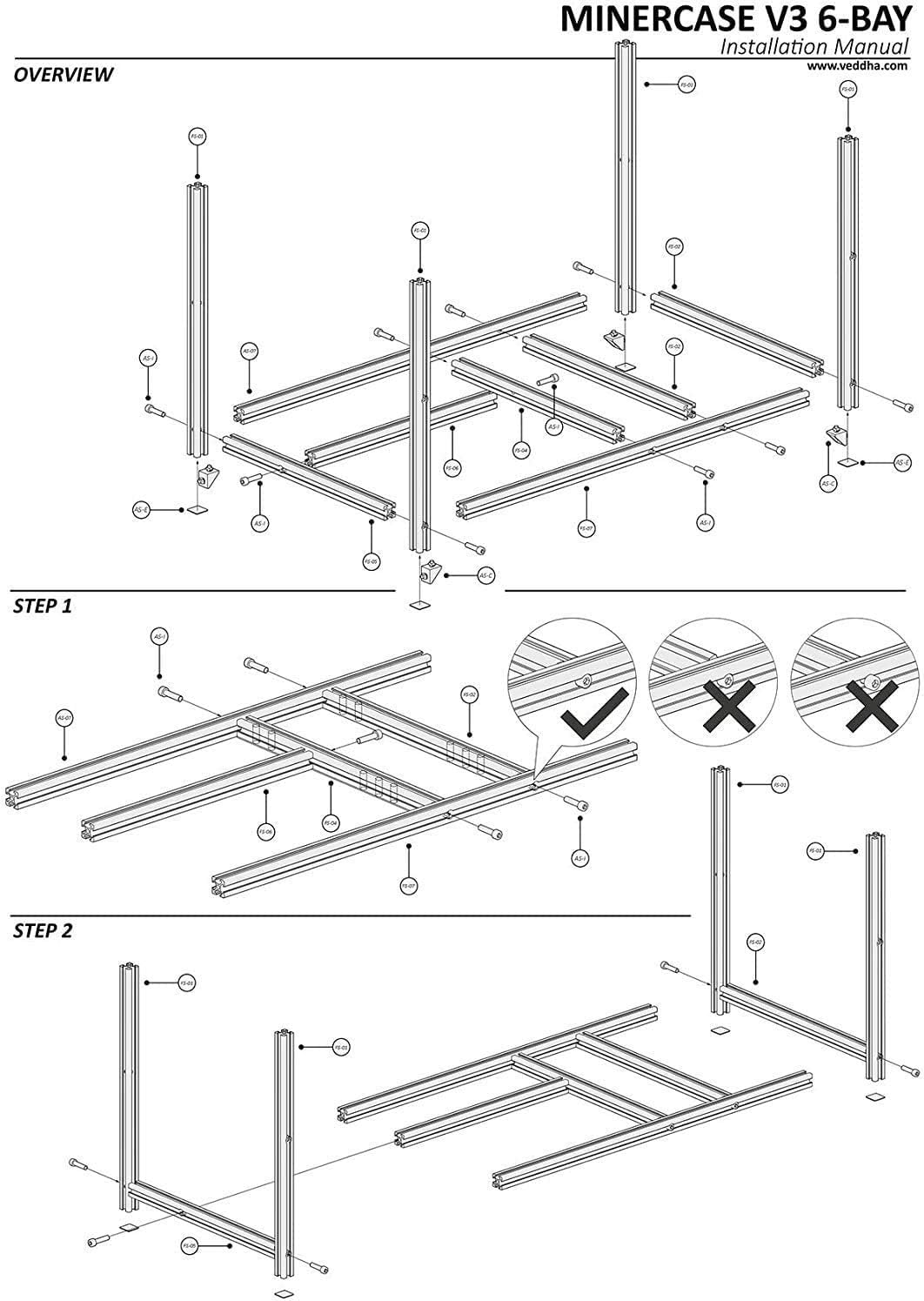 6 GPU Open Air Mining Frame F38675