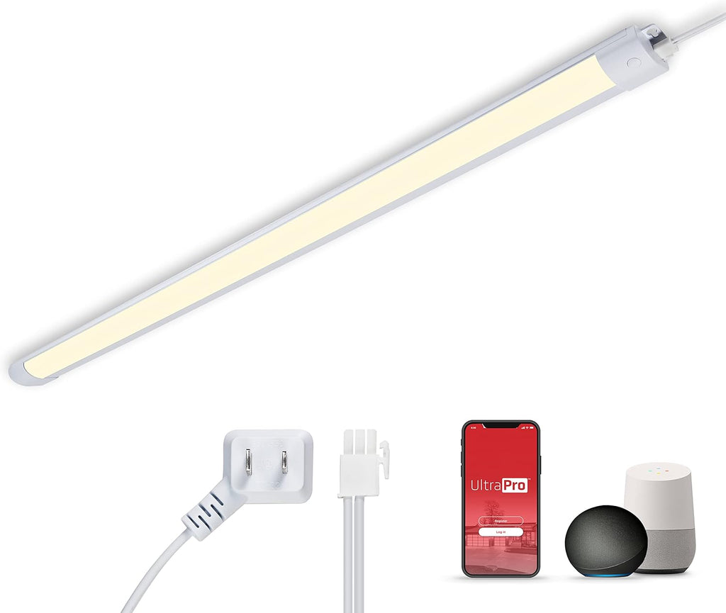 LED 36in Wi-Fi Smart Under Cabinet Lighting Fixture, Dimmable, Plug-in, Linkable, 2700K J26599