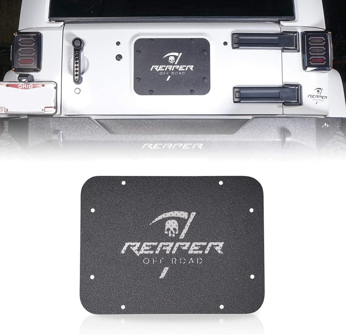 Textured Black Spare Tire Delete Kit Tailgate Vent Cover Pack of 2 Y641679