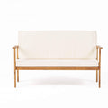 Acacia Wood Bench with Water Resistant Fabric Cushion S838431