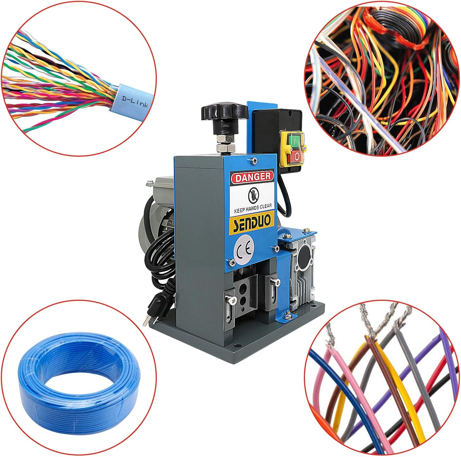180W Automatic Electric Wire Stripper Machine 0.06-1inch 60FT/MIN T244
