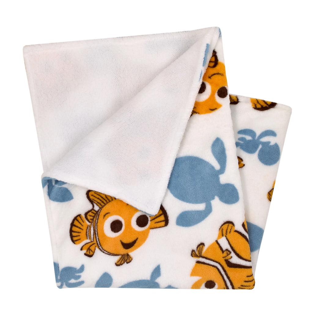 Orange and Teal Sherpa Baby Blanket V899104