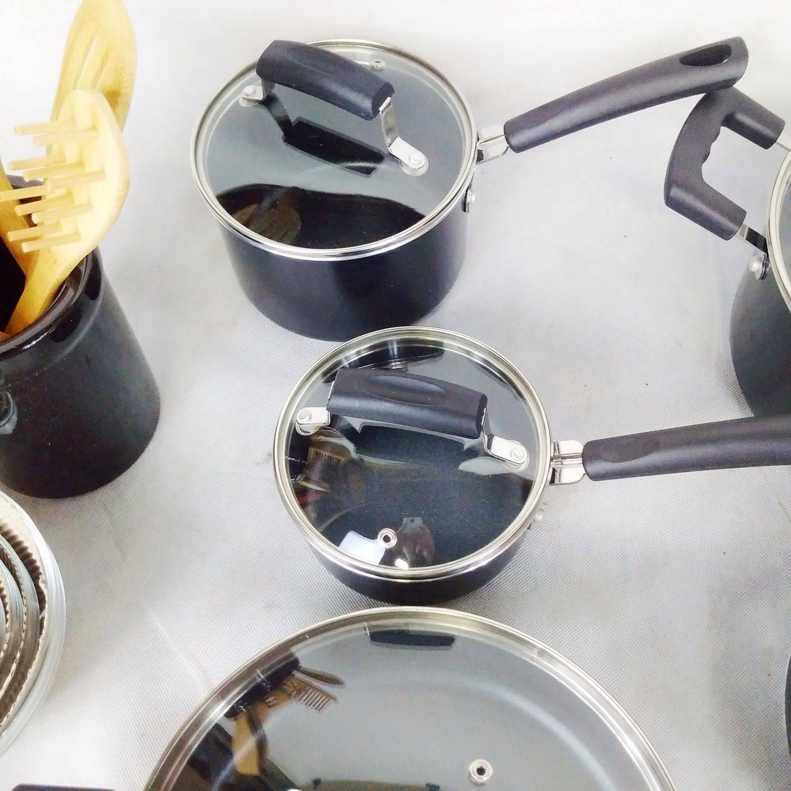 25-Piece Black Cookware Set W399253