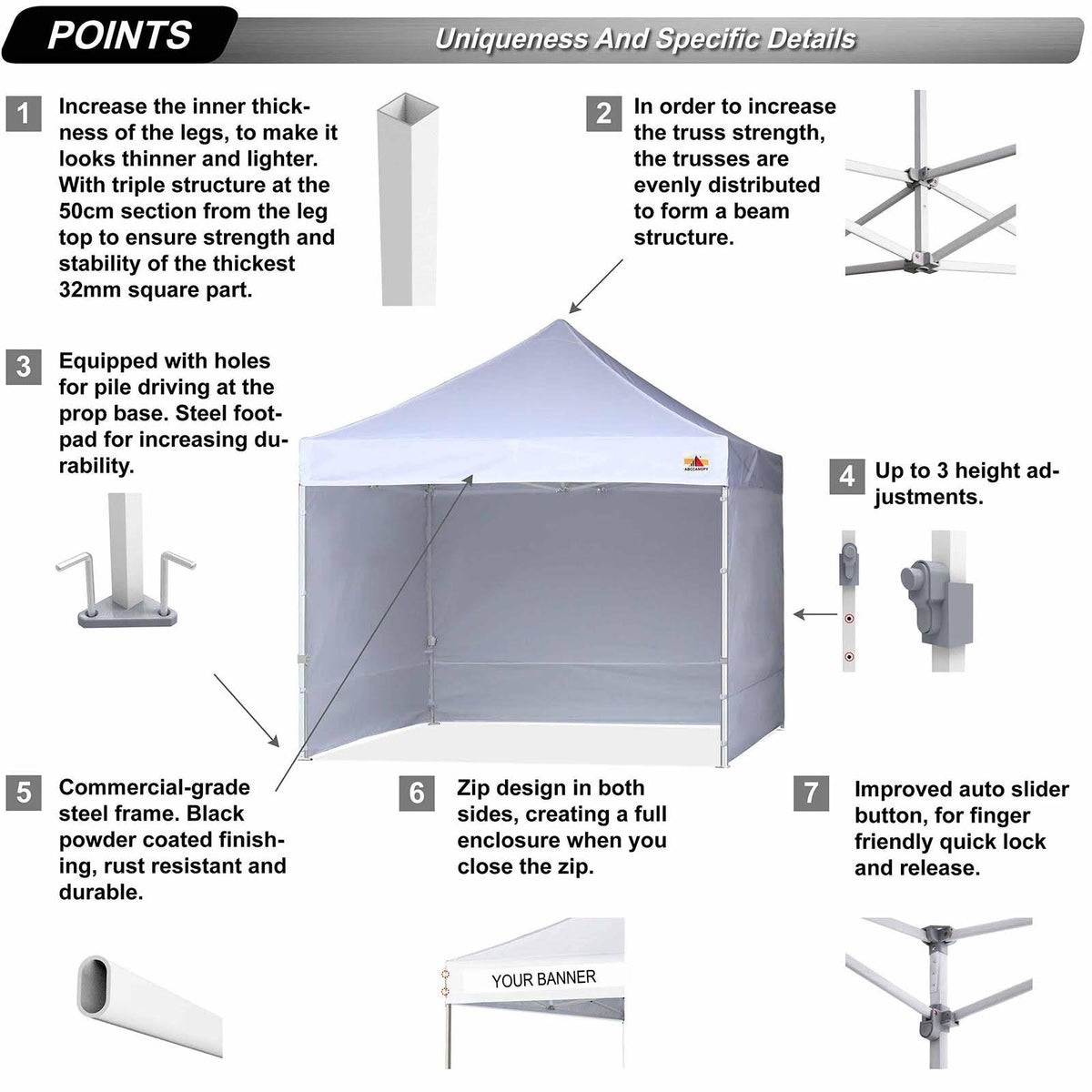 8ft by 8ft Pop Up Canopy Tent I403