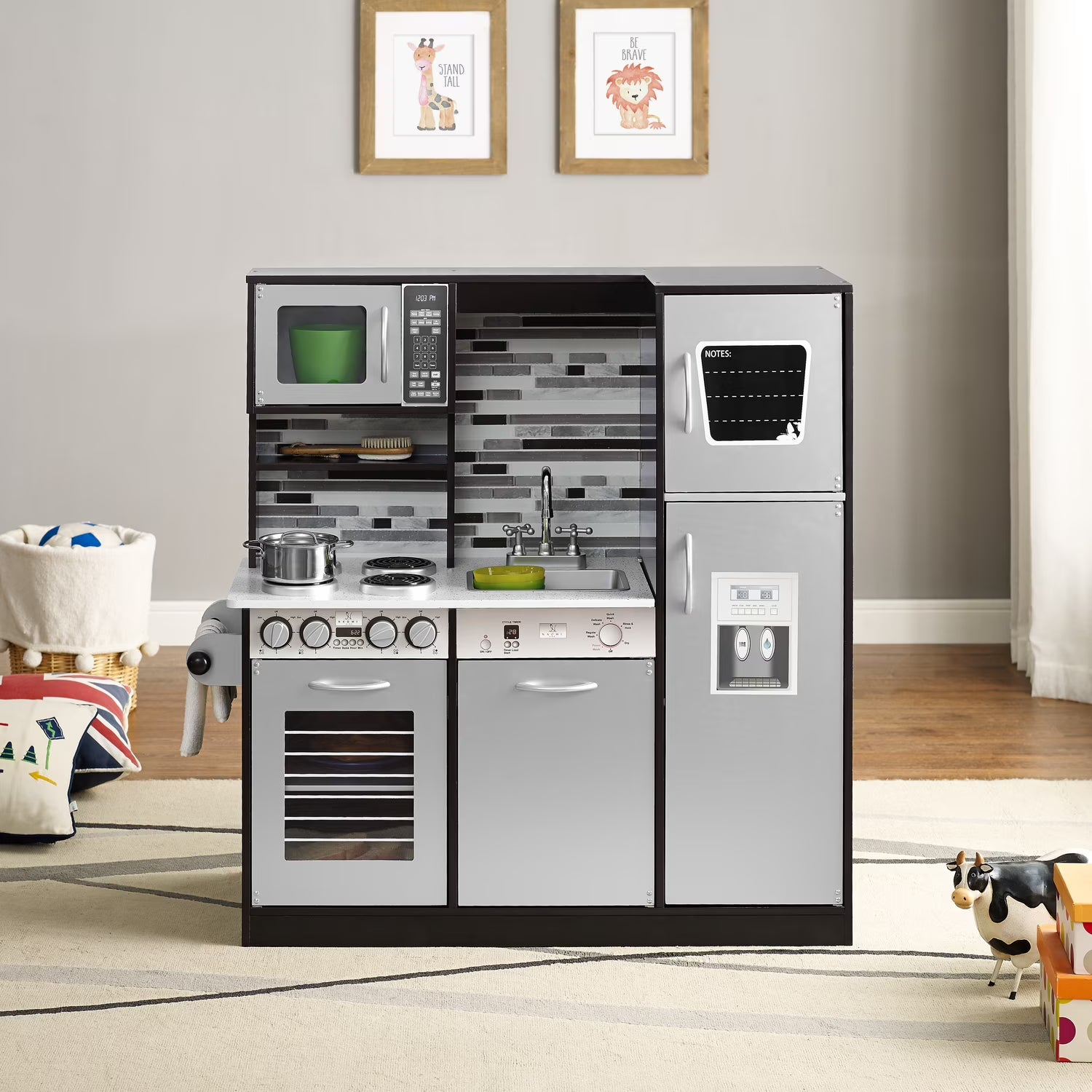 Natural Wooden Kids Play Kitchen J278