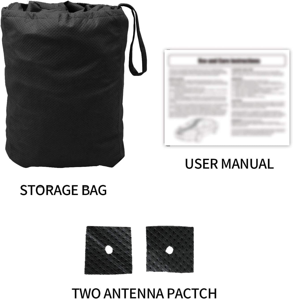 Black 4 Layer Waterproof Car Cover for Jeep Wrangler 4 Door Z49014