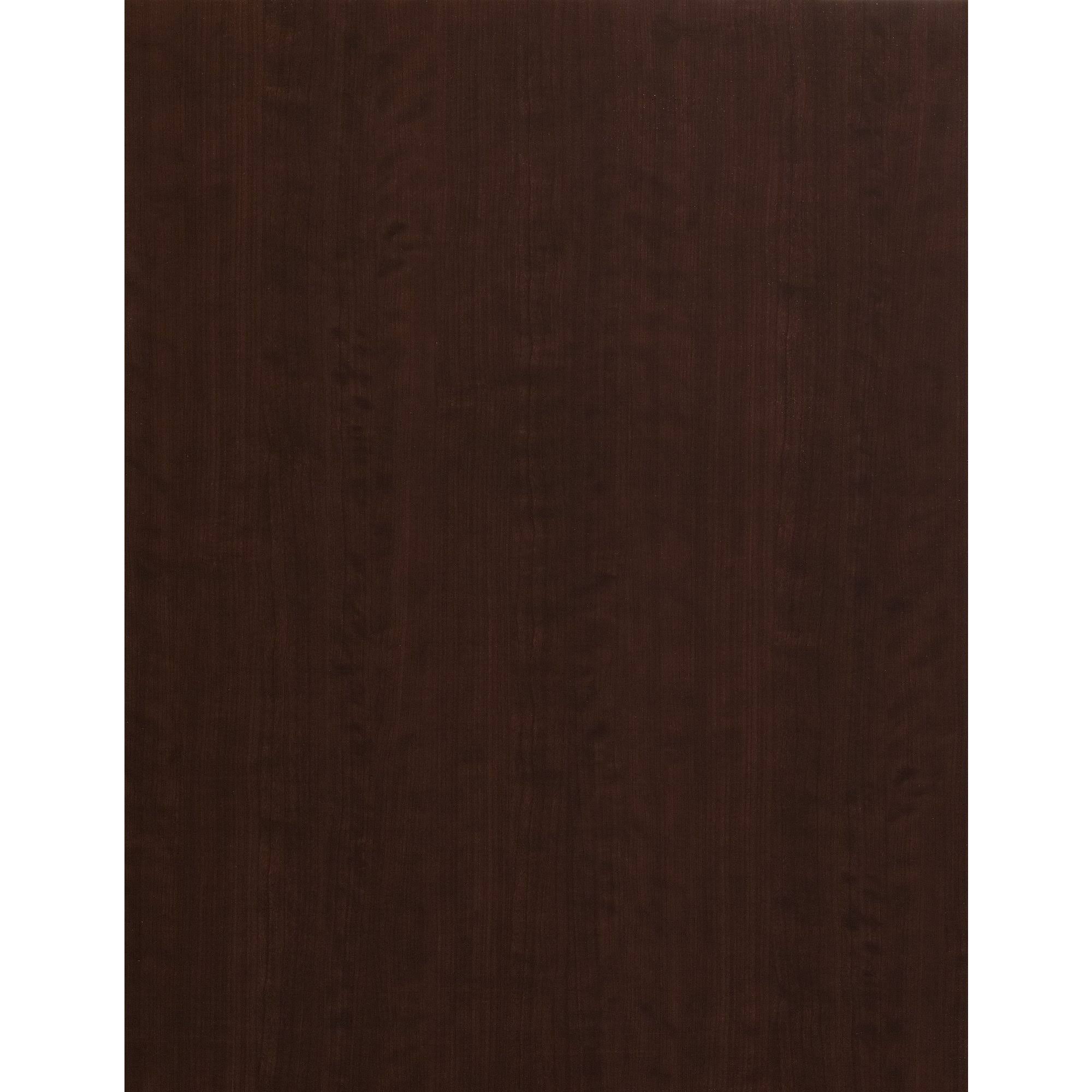 Mocha Cherry Office Desk with Mobile File Cabinet D86577