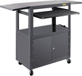 AV Cart with Locking Cabinet, Height Adjustable Media Cart D966391