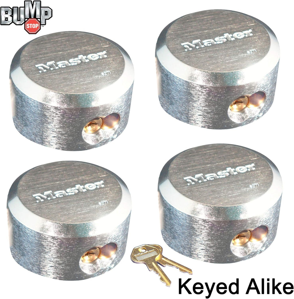 Four Pro Series Hidden Shackle Padlocks, Keyed Alike Y8821