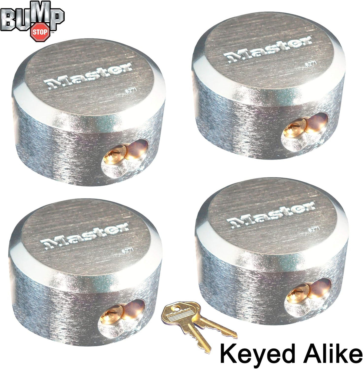 Four Pro Series Hidden Shackle Padlocks, Keyed Alike Y8821