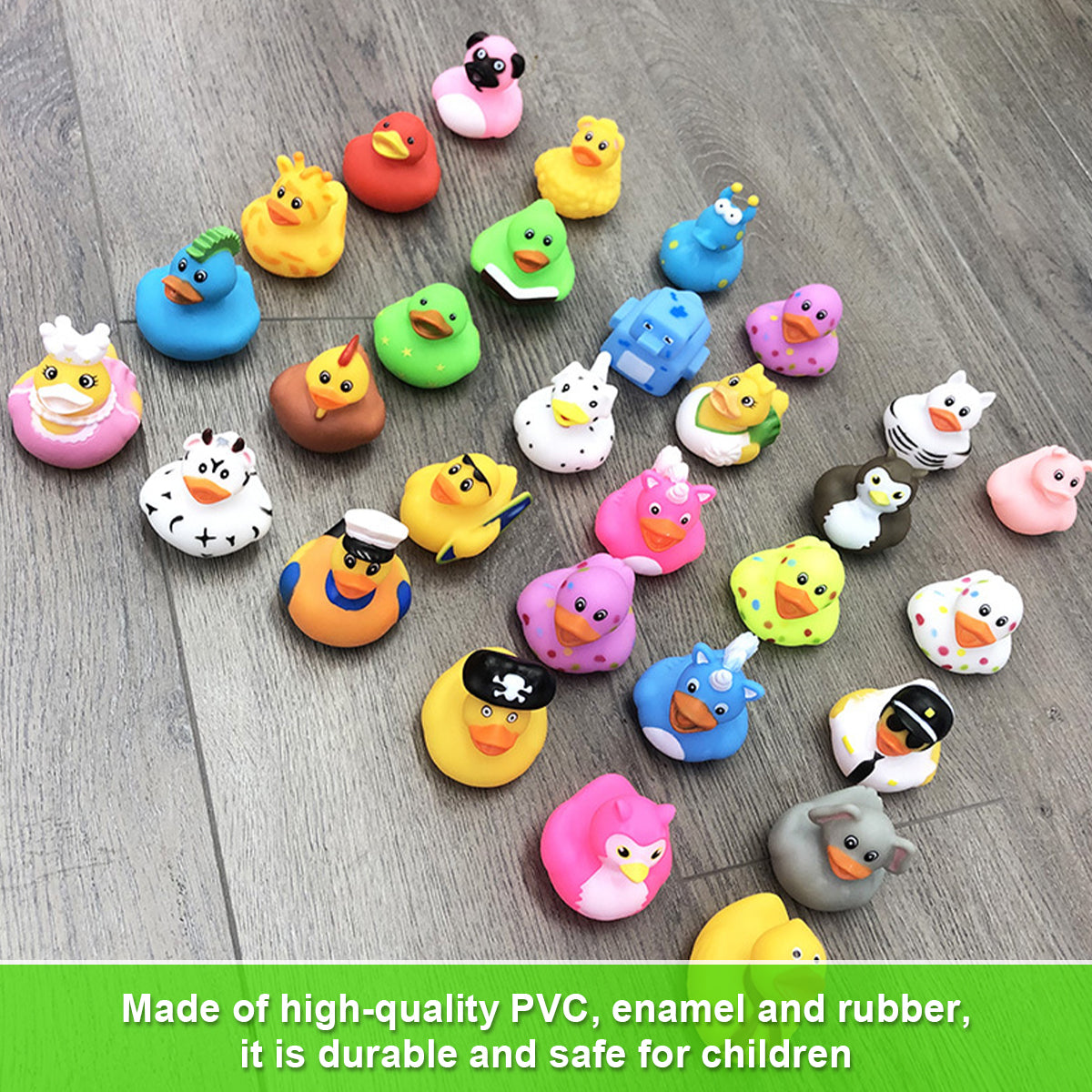 50 Pcs Assorted Rubber Duck Toy Bath Tub Pool Toys V443687