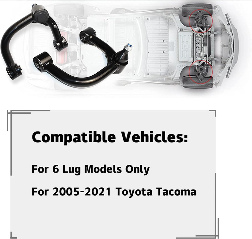 Front Upper Control Arms for 2005-2022 Toyota Tacoma 6LUG 2WD 4WD R782