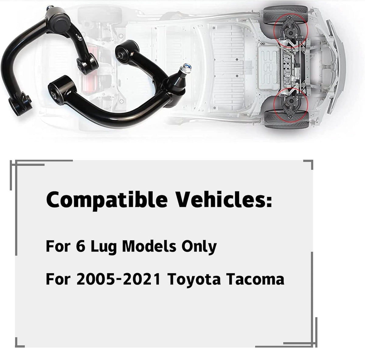 Front Upper Control Arms for 2005-2022 Toyota Tacoma 6LUG 2WD 4WD R782