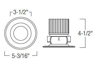 4 in. Haze White Flange Reflector S5536