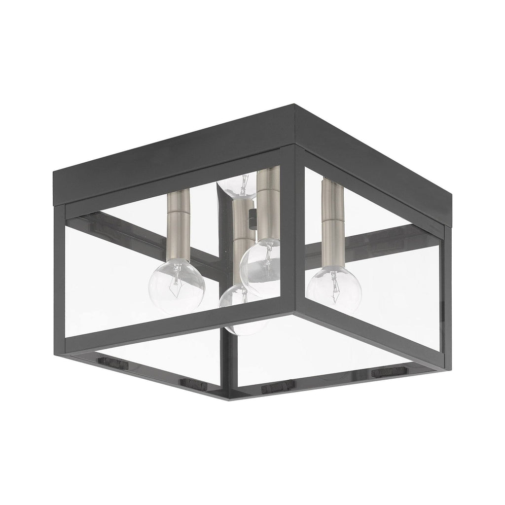 Scandinavian Gray 4 Light Outdoor Ceiling Mount X9608
