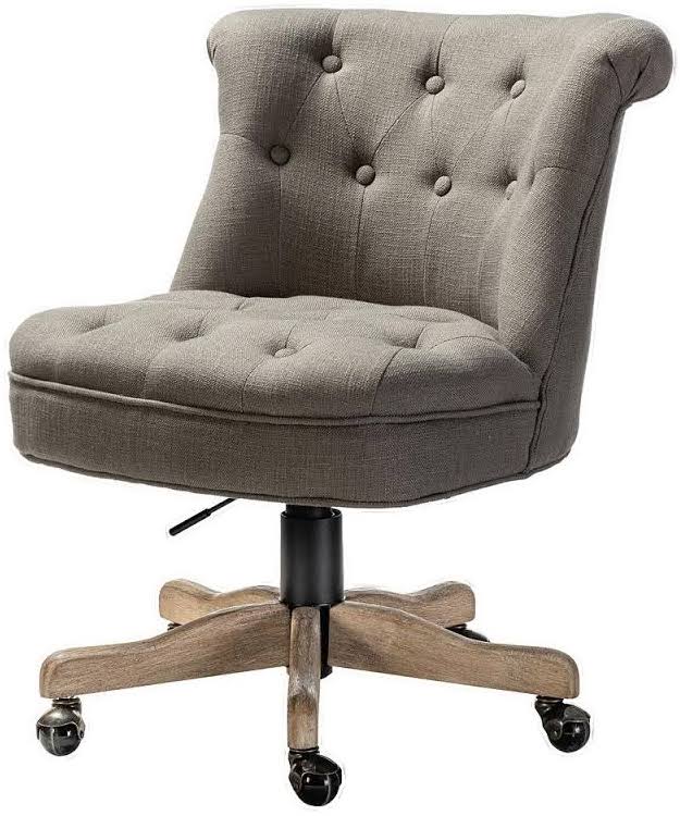 Grey Swivel Task Chair with Tufted Back H902589