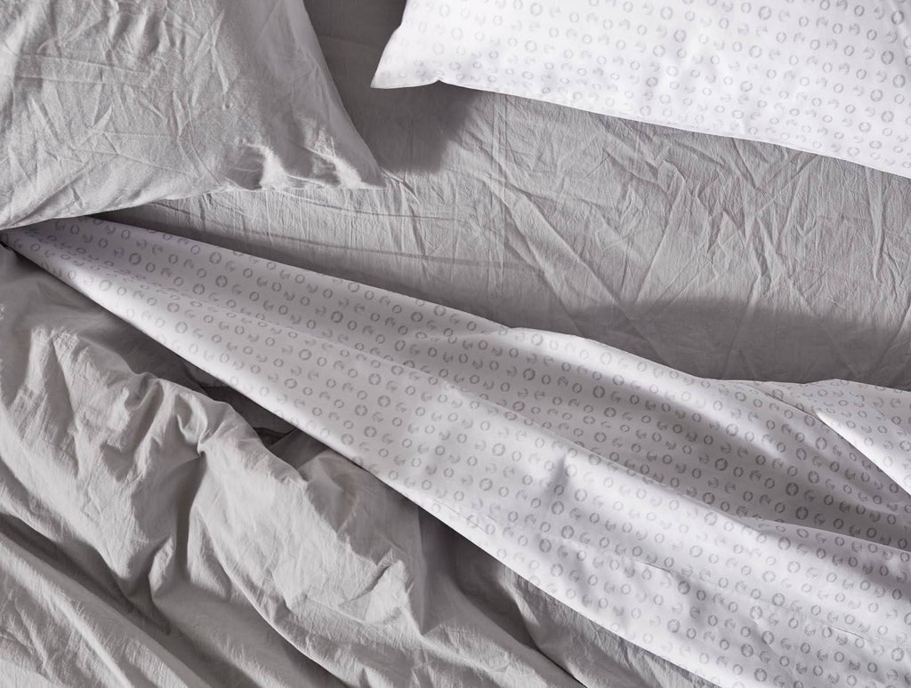 Organic Crinkled Percale Sheet Set Cal King Aegean W268