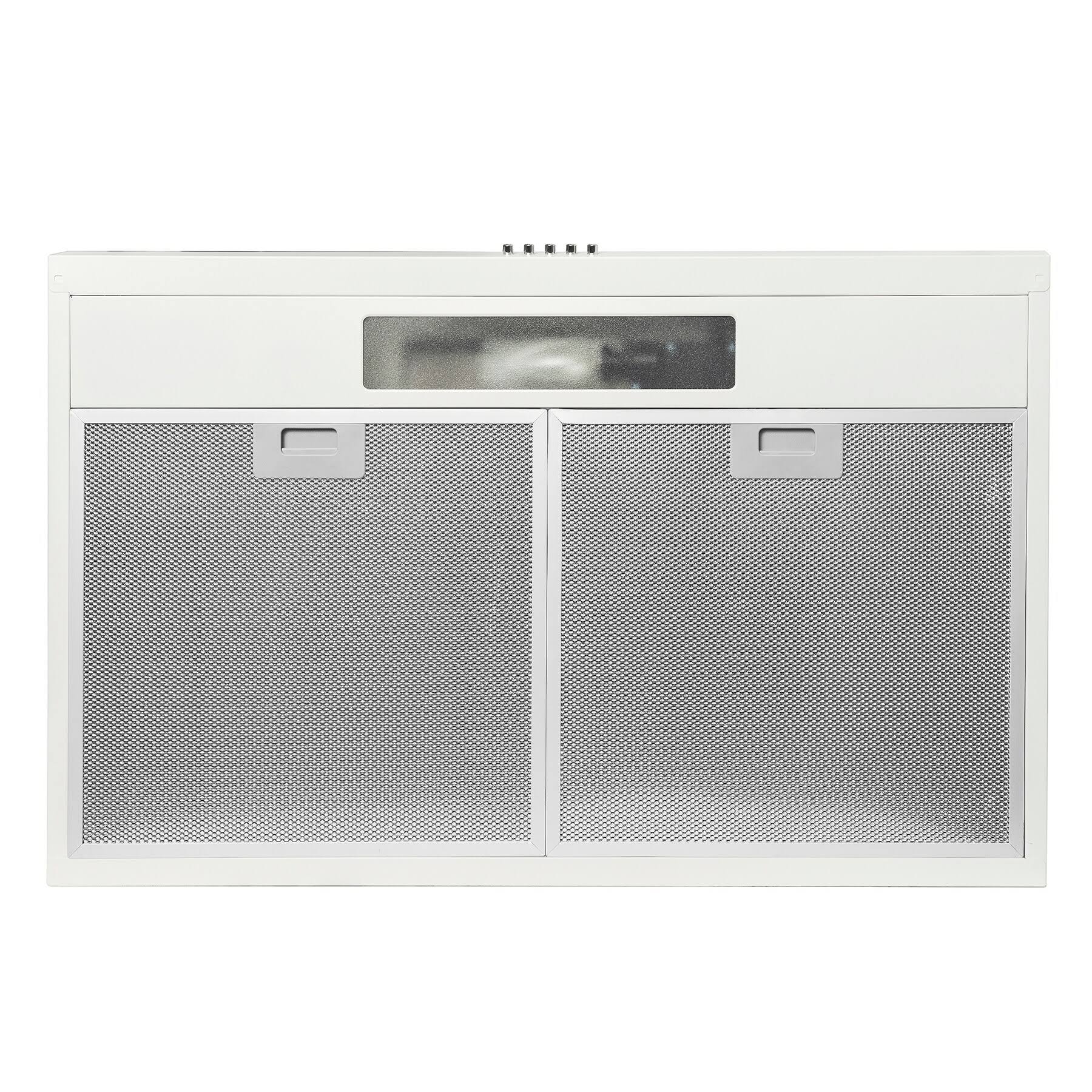 24x22 Under Cabinet White Stainless Steel Kitchen Range Hood Cooking Fan with Carbon Filters B7009