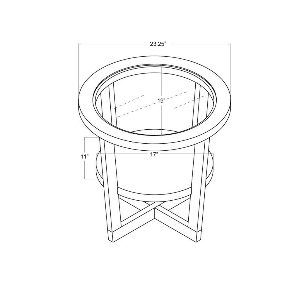 Light Oak Tempered Glass End Table J534136
