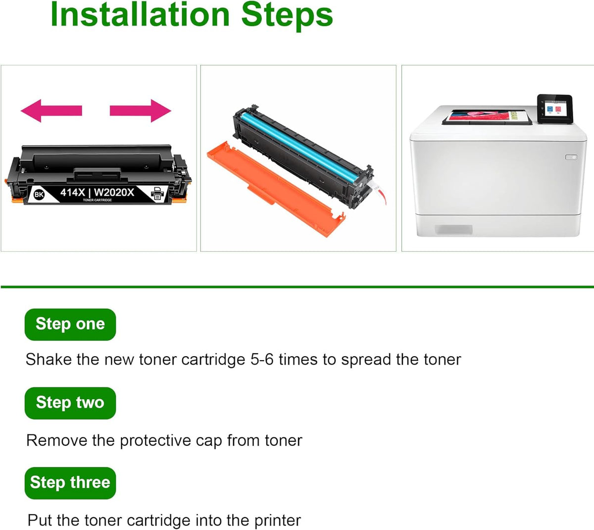 2-Pack Black High Yield 414X Toner Cartridge for HP Color Pro Printers M456