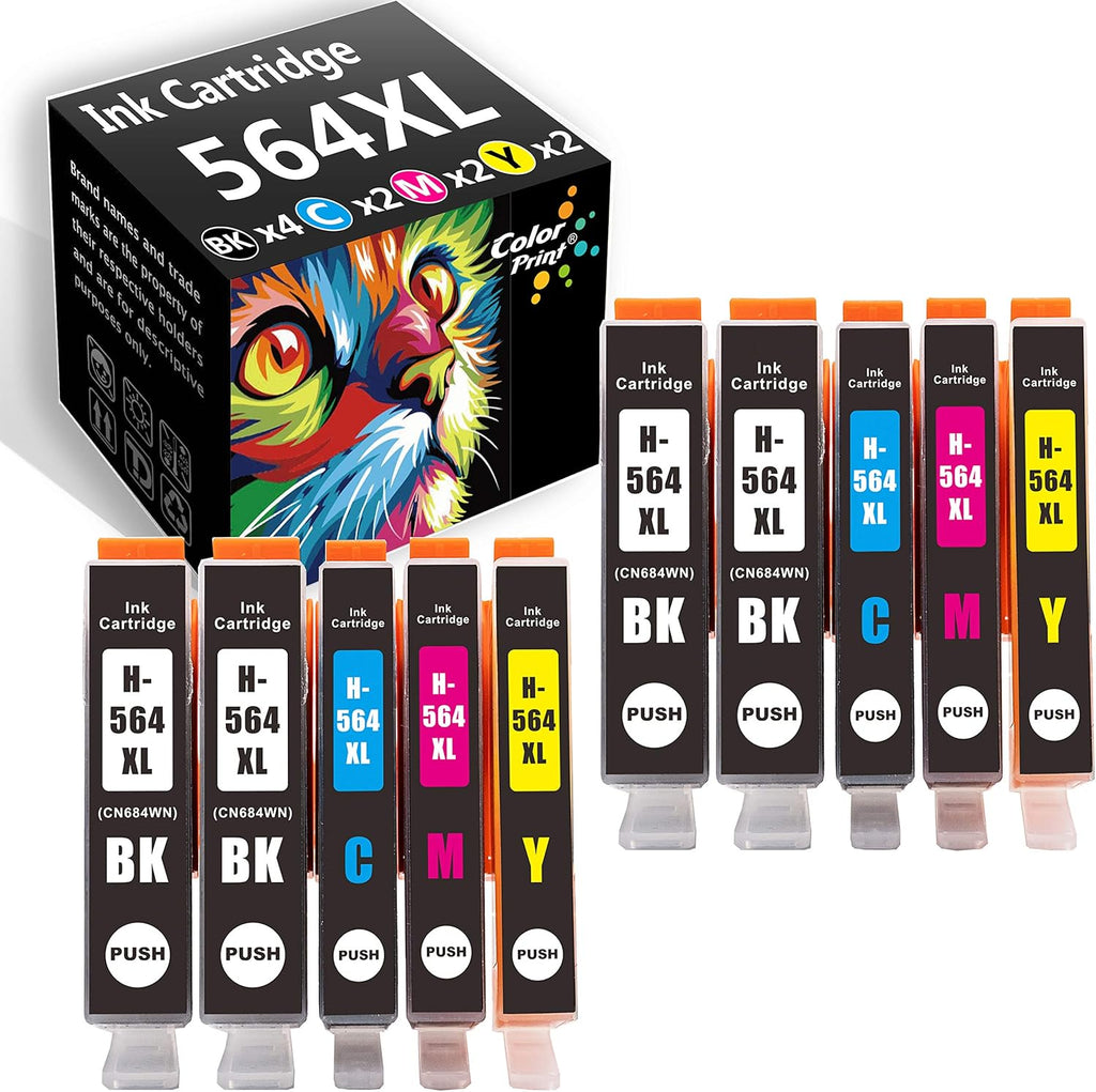 Compatible Ink Cartridge Replacement 10-Pack for DeskJet Officejet Printer A8581