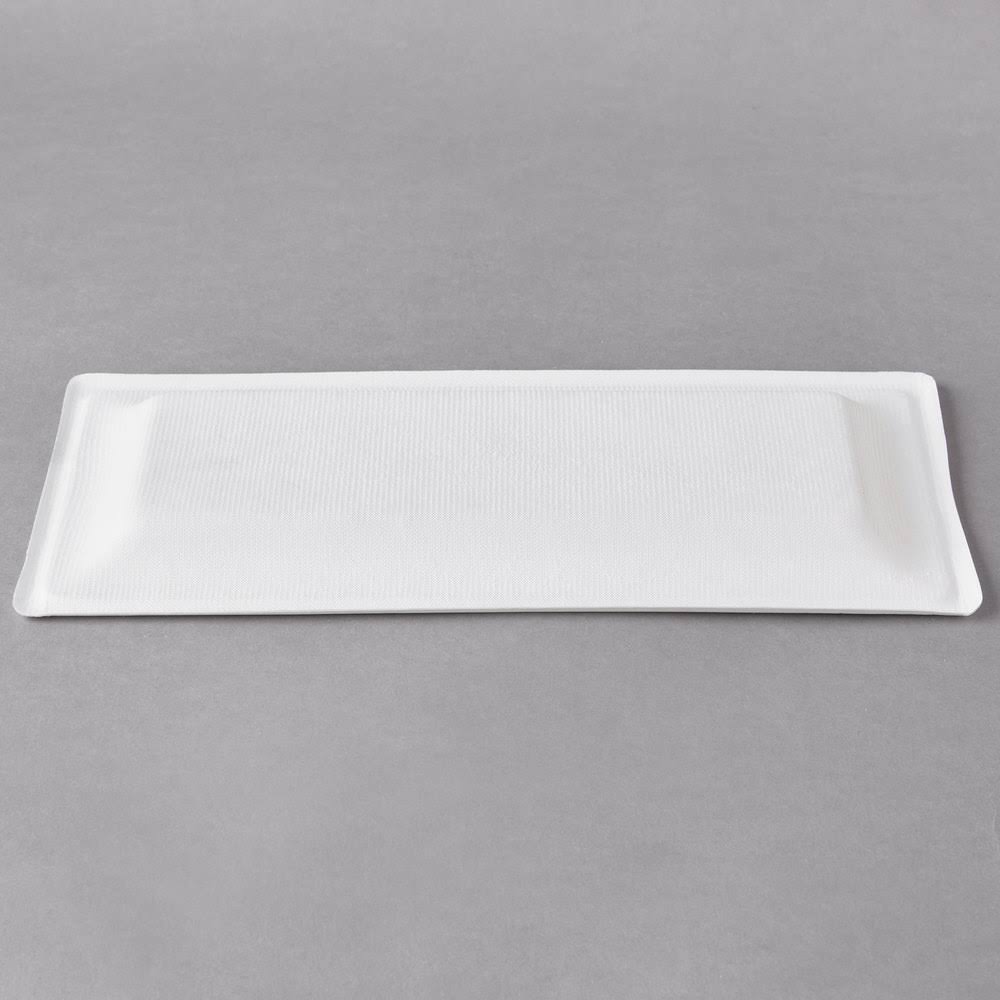 Compostable Rectangular Sugarcane Plates 10x5 in, 50/pk, 10 PK/CT L183013