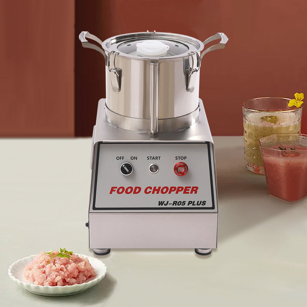 5.3Qt Electric Food Chopper Stainless Steel with Transparent Lid 550W R798457