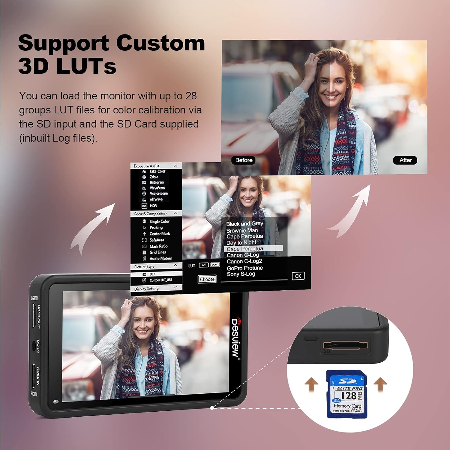 5.5 inch Touch Screen Camera Monitor with HDR Y7719
