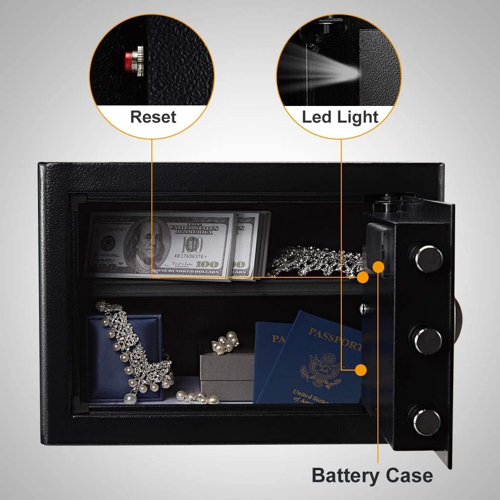Security Cabinet Safe Lock Box with Electronic Digital Keypad E7193