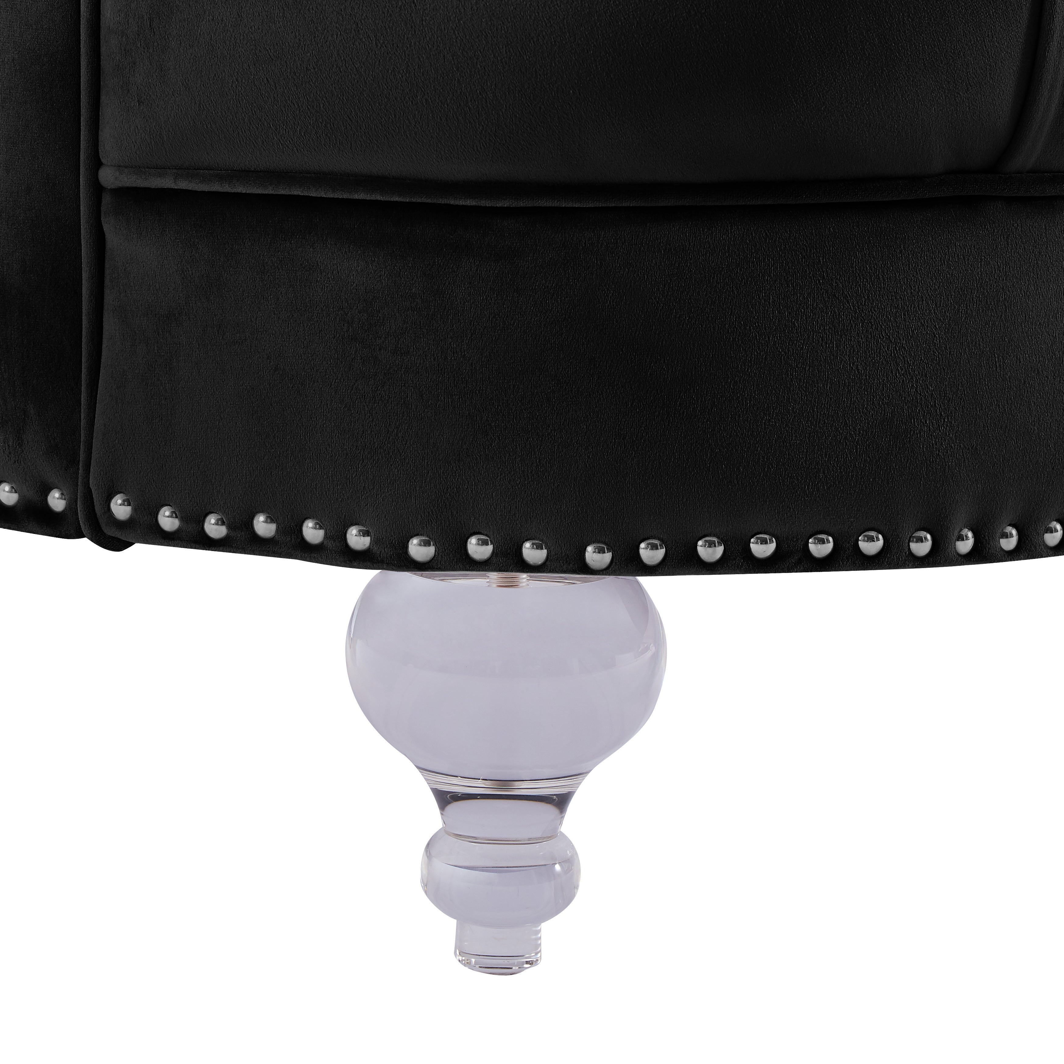 Black Tufted 3P Sofa Z64008