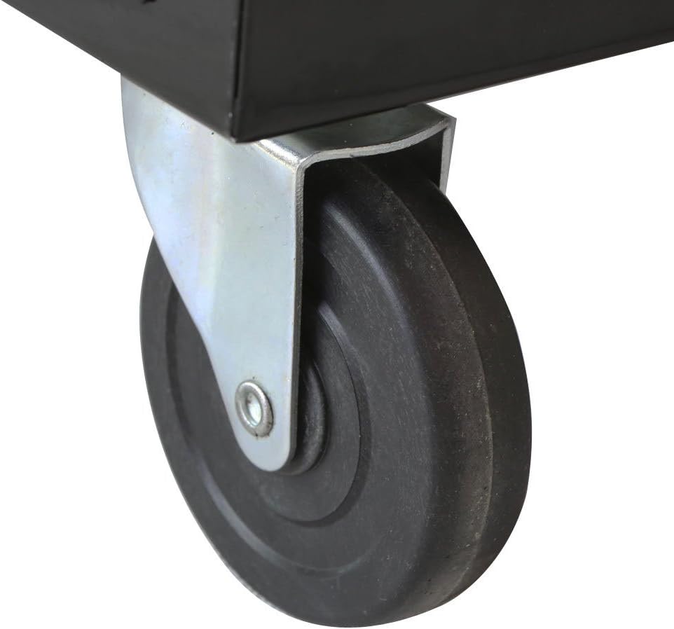 Black Heavy Duty Rolling Welding Cart with Wheels and Tank Storage K884800