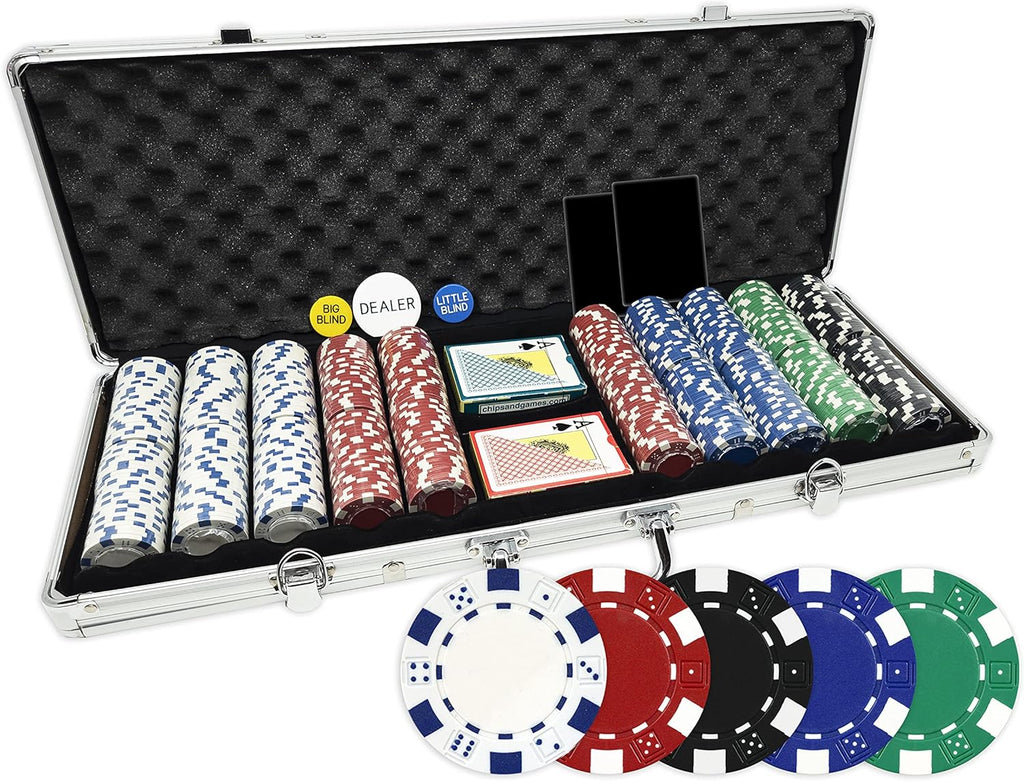 500 Piece 11.5 Gram Poker Chip Set with Case J54977