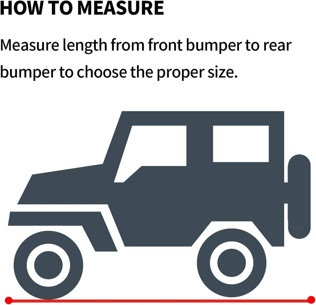 Black 4 Layer Waterproof Car Cover for Jeep Wrangler 4 Door Z49014